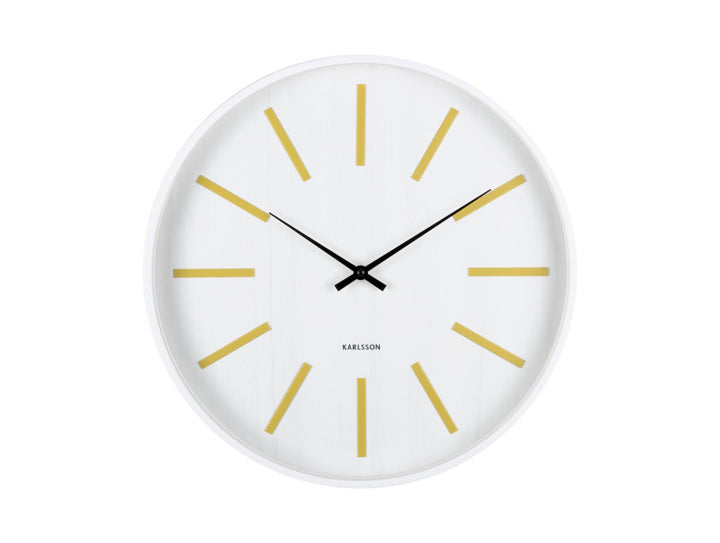 Citrine Yellow Retro Arruga Wall Clock