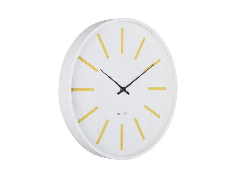 Citrine Yellow Retro Arruga Wall Clock
