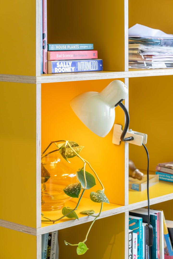 Retro Off White Clip On Lamp