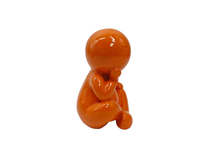 Orange Sitting Amigo Statue Medium