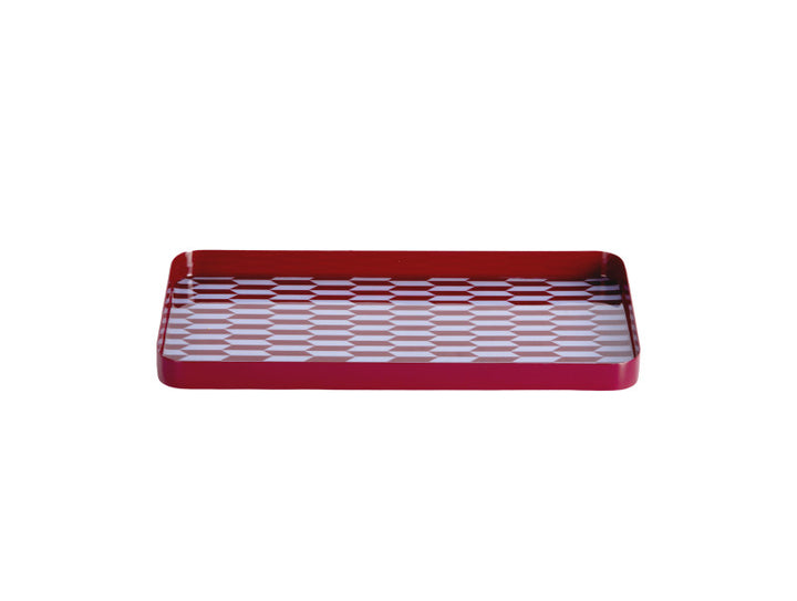 Burgundy &amp; Soft Blue Salerno Trays
