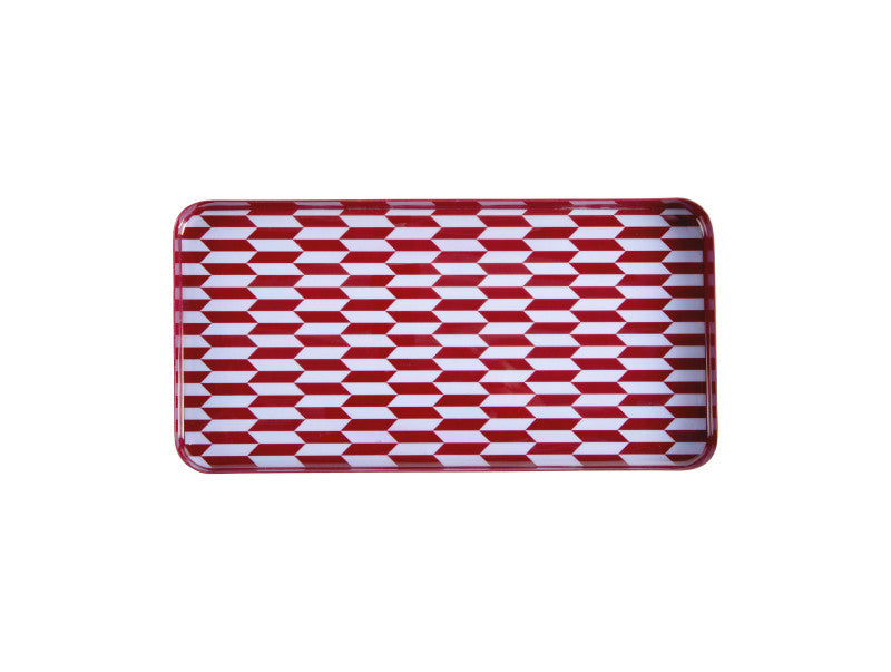 Burgundy &amp; Soft Blue Salerno Trays