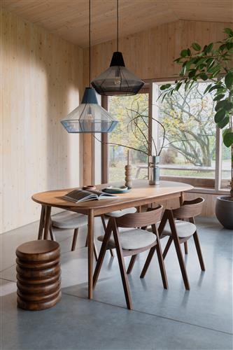 Twist Round/Oval Walnut Extendable Dining Tables