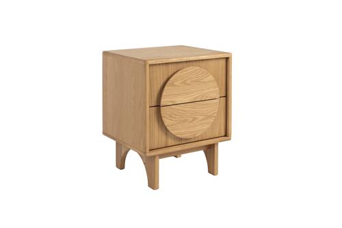 Groove Side Table Natural Oak