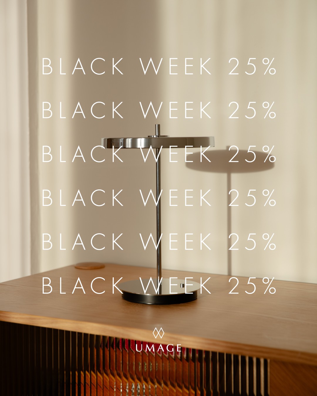 25% OFF Umage Polished Asteria Move Rechargeable Table Lamps