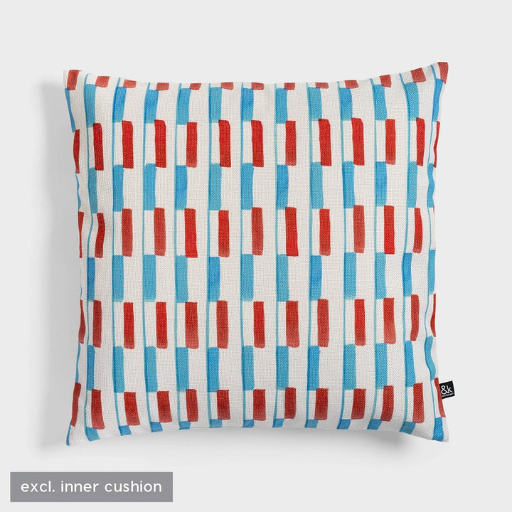 SALE Clash Red & Blue Cushion