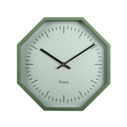 Octogonal Green Wall Clock