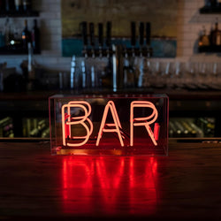 Neon Bar Glass Sign