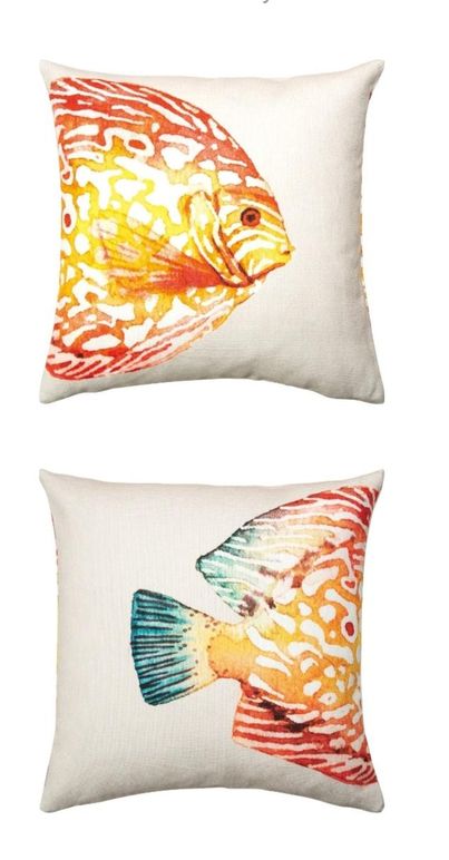 Orange Fish Set Of Cushions