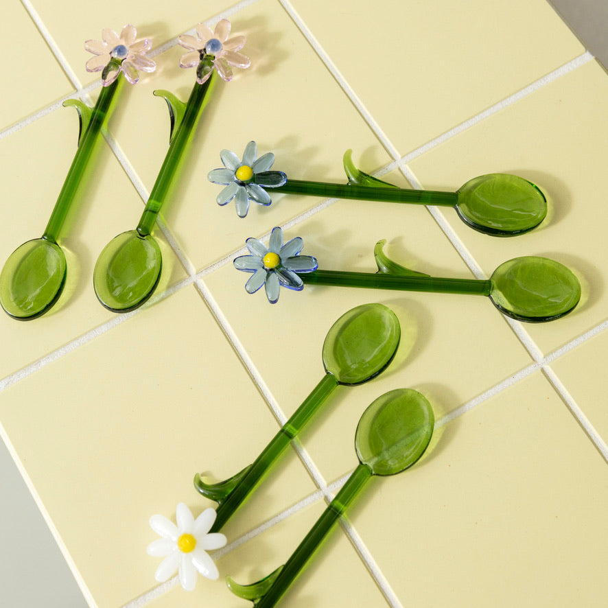 &amp;K Flora Blue Spoon Set