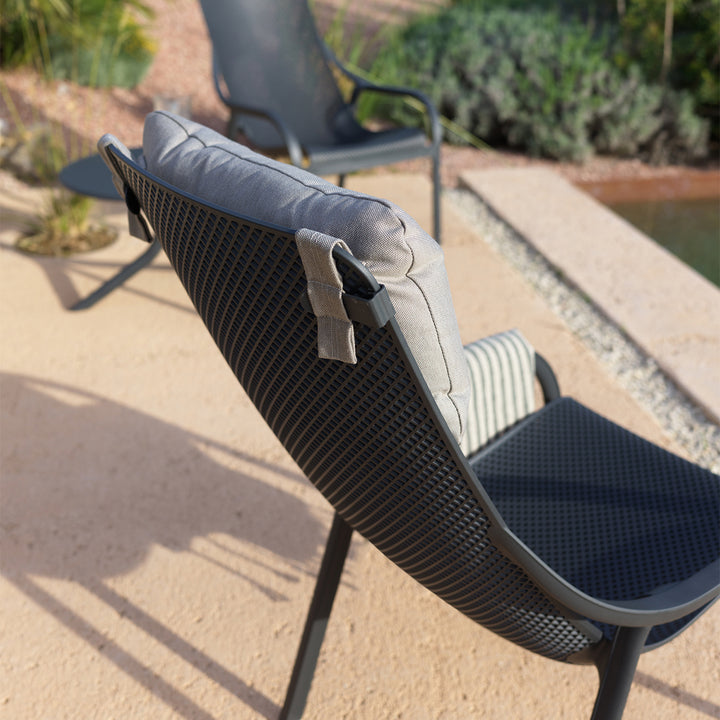 SALE Nardi Anthracite 'Net Lounge' Chair  & Cushion Sets