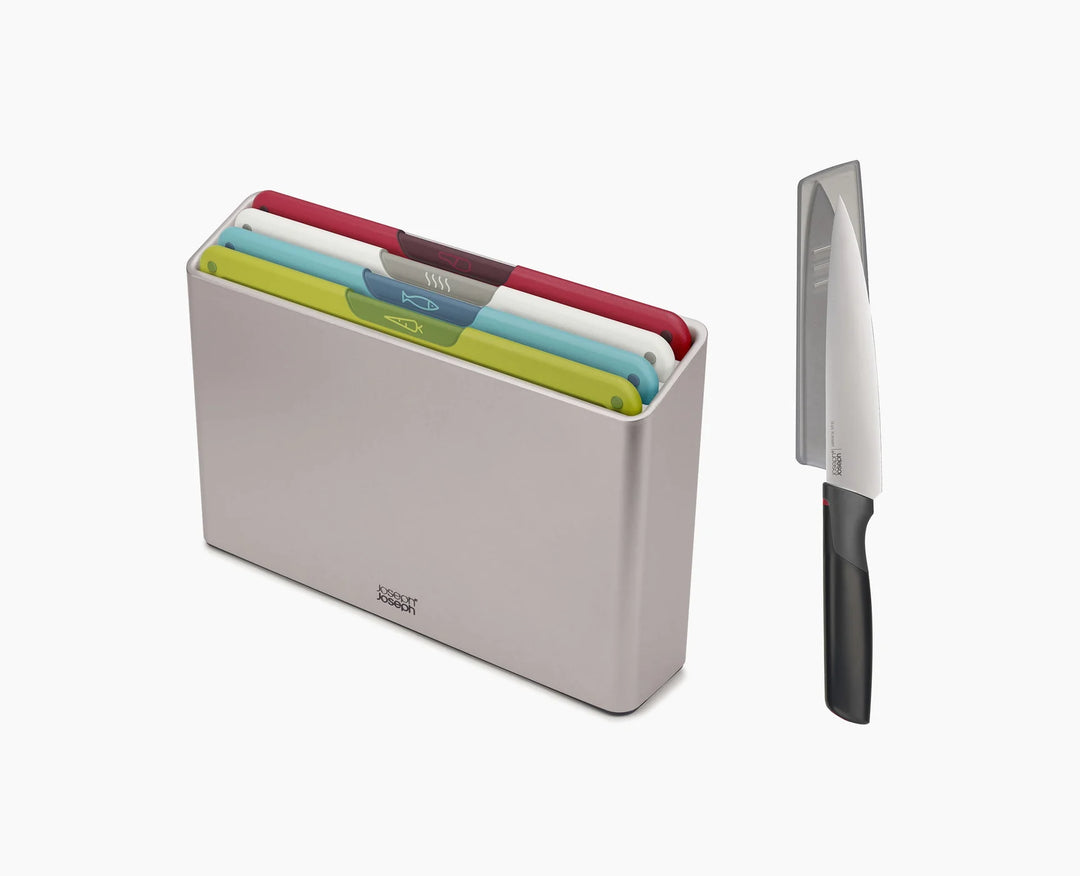 JJ Folio Icon 4 Piece Chopping Board & Knife Set