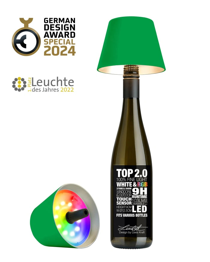 Neon Green Rechargeable Bottle Top Light