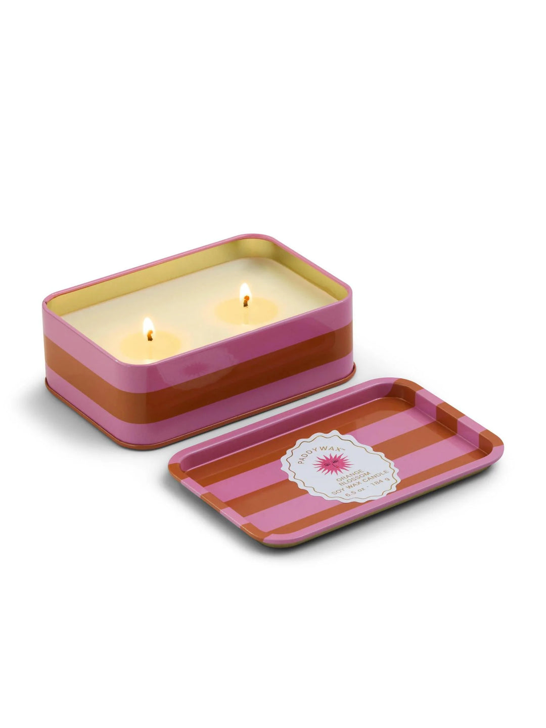Sun Printed Tin Candle