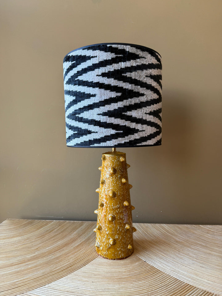 Marrakech Spikes Cone Ochre Table Lamp