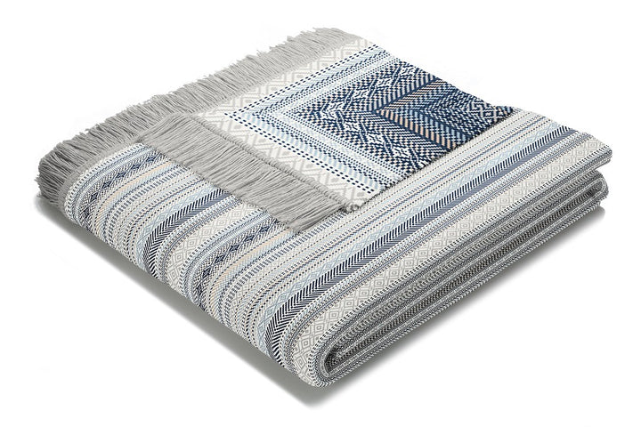 Kian Stripe Blue Blanket