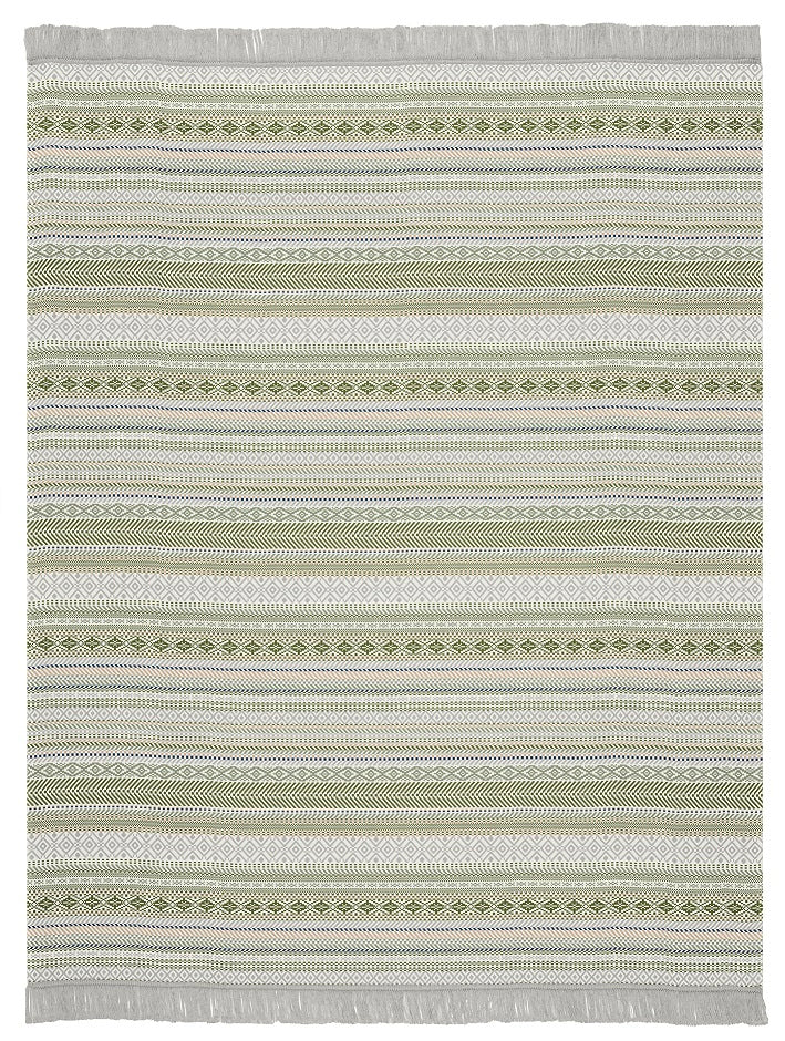 Kian Stripe Green Blanket