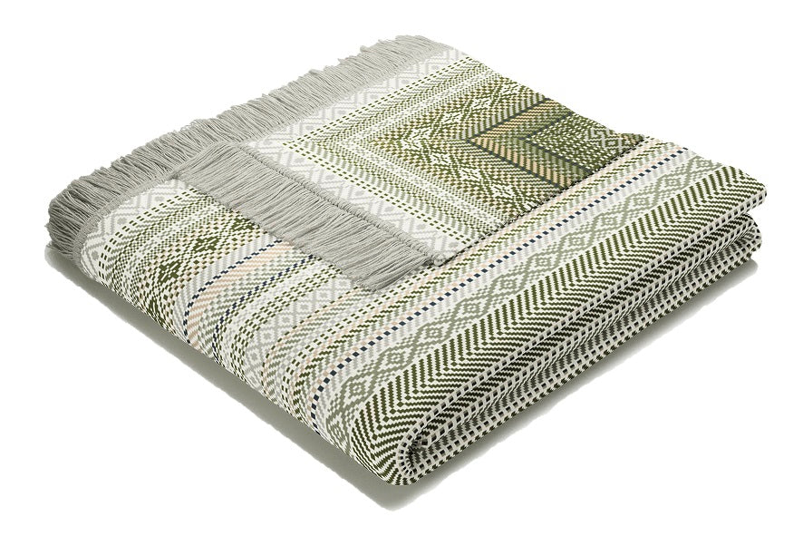 Kian Stripe Green Blanket