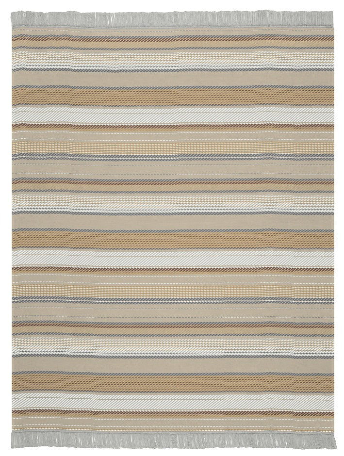 Neptune Stripe Natural Blanket