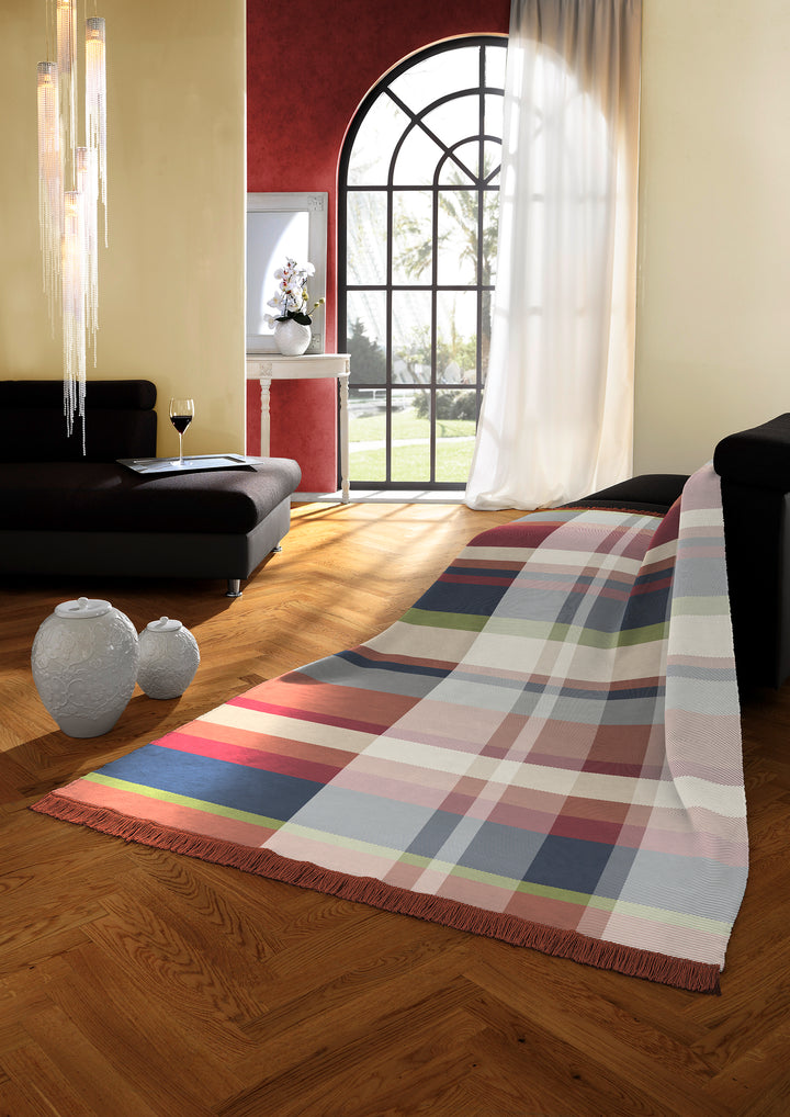 Panel Check Bordeaux Blanket