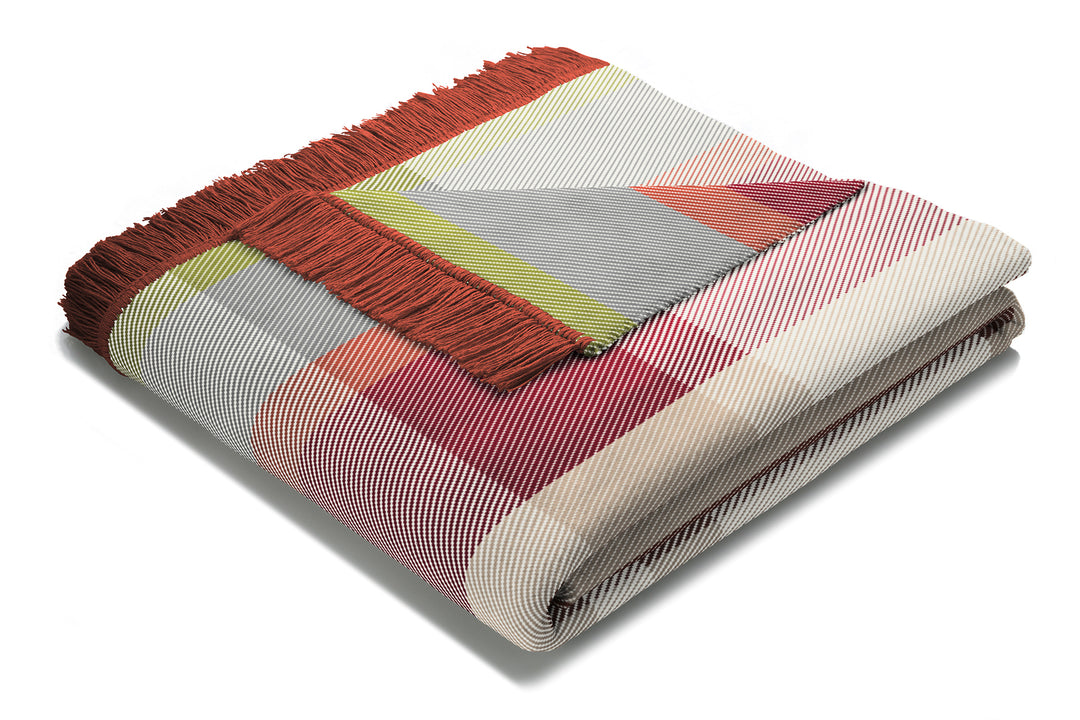 Panel Check Bordeaux Blanket