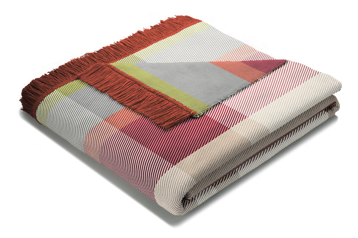 Panel Check Bordeaux Blanket