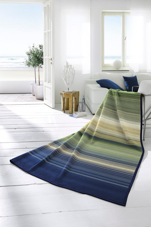 Ombre Stripe Green Blanket