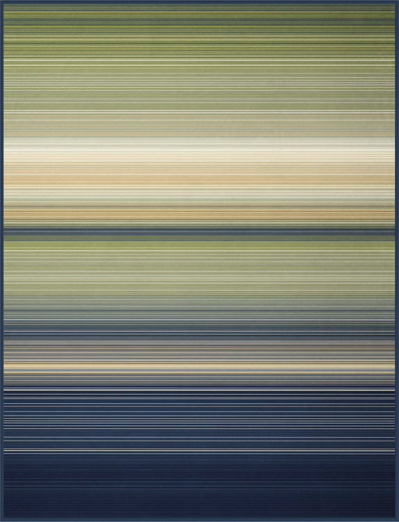 Ombre Stripe Green Blanket