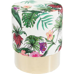 Stool Cherry White Jungle Brass