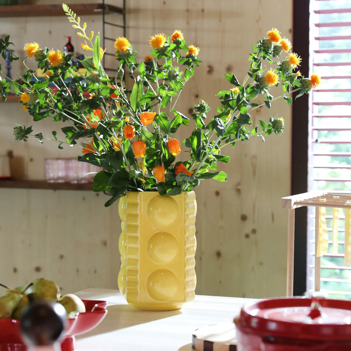 Corn Yellow Facet Vase