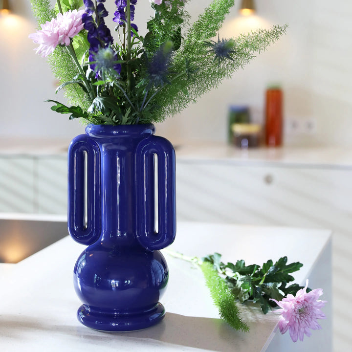 Dark Blue Amfora Vase