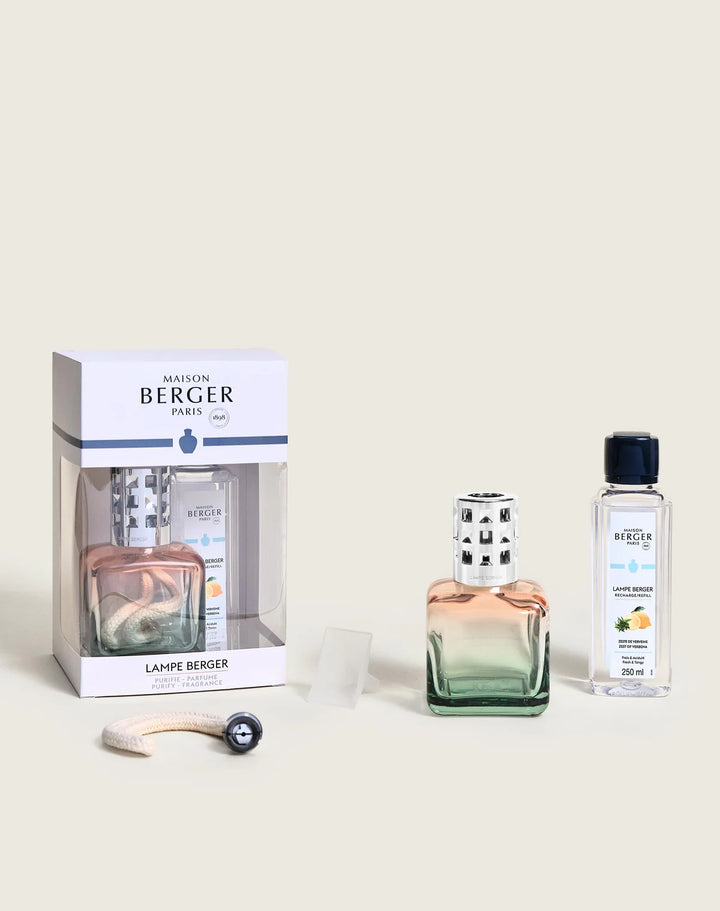 Peach/Green Glacon Lampe Berger Gift Pack