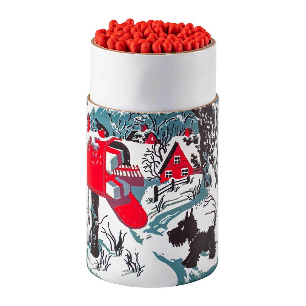 Christmas Dog Cylinder Matches