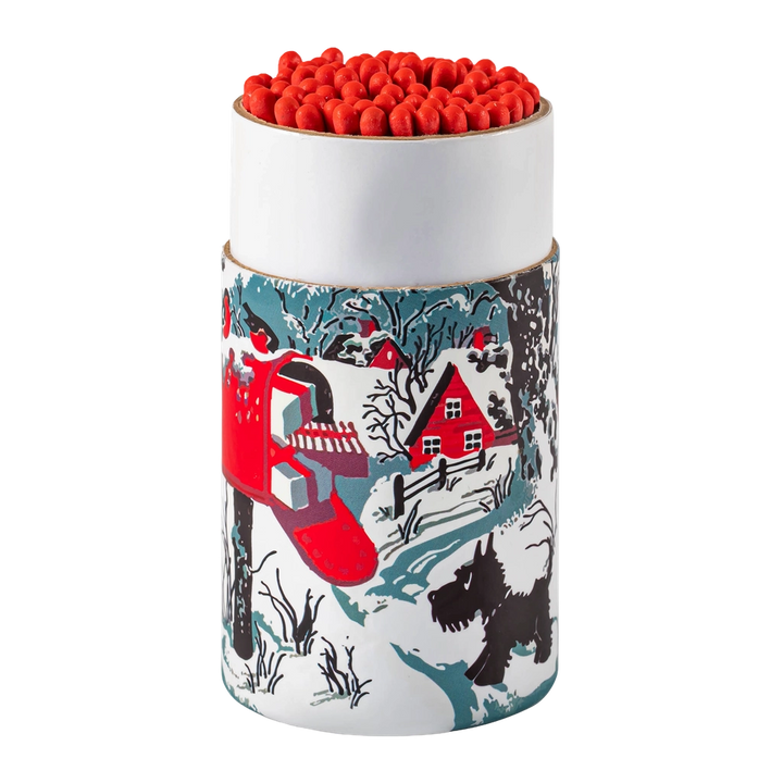 Christmas Dog Cylinder Matches