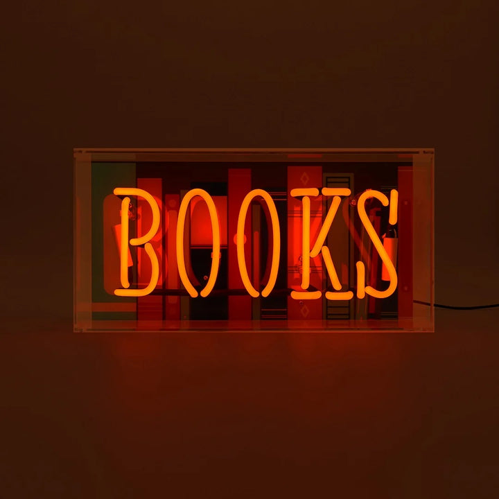 Books Neon Glass Sign