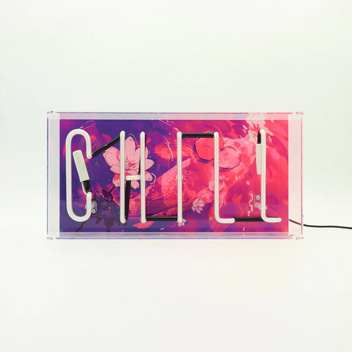 Chill Neon Glass Sign