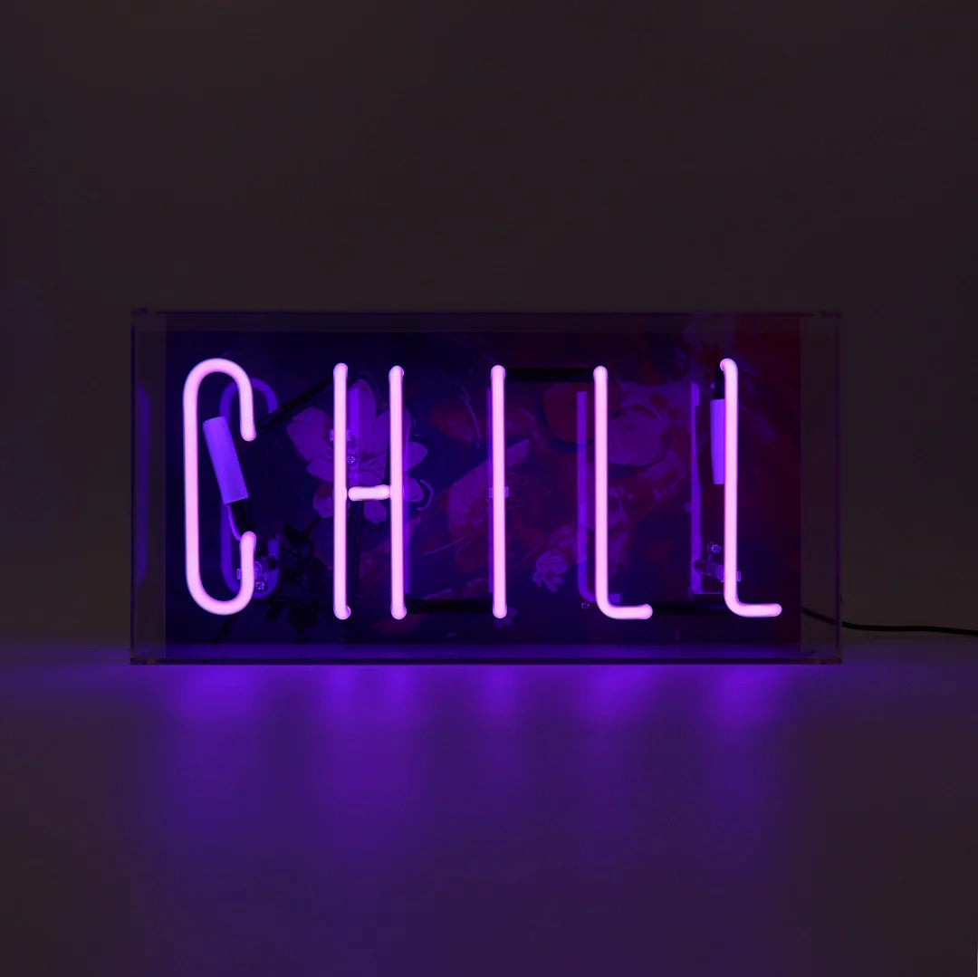 Chill Neon Glass Sign