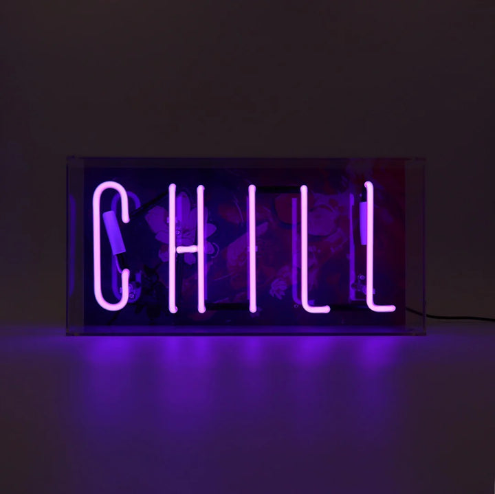 Chill Neon Glass Sign