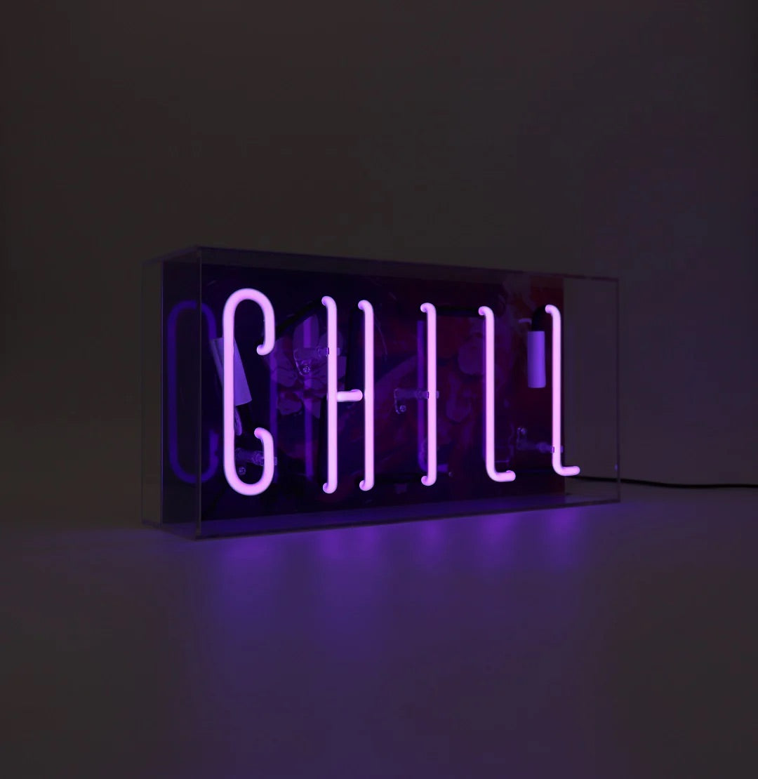 Chill Neon Glass Sign