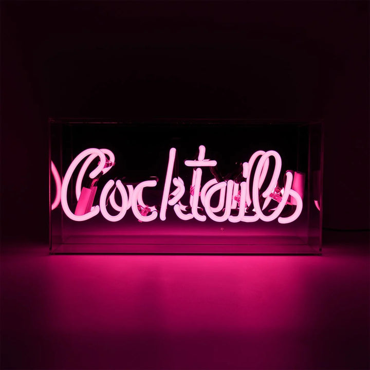 Neon Cocktail Glass Sign