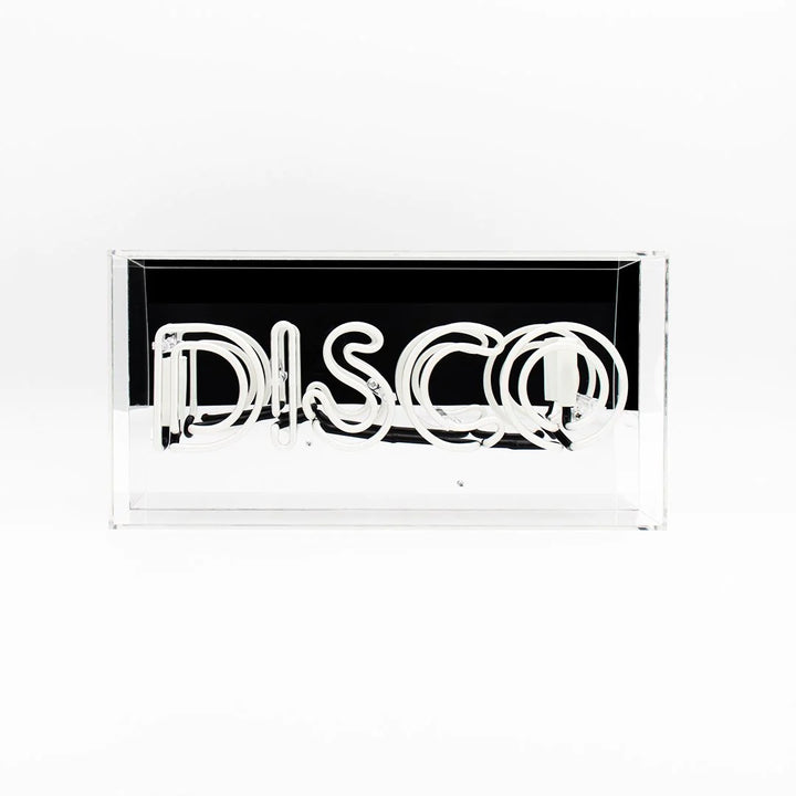 Neon Disco Glass Signs