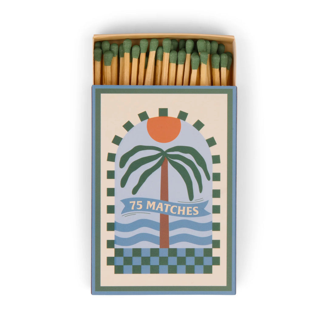 'Palm Tree' Ceramic Candle & Matches