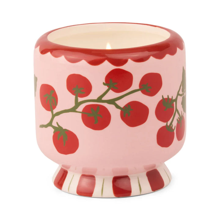 Tomato Vine Ceramic Candle & Matches