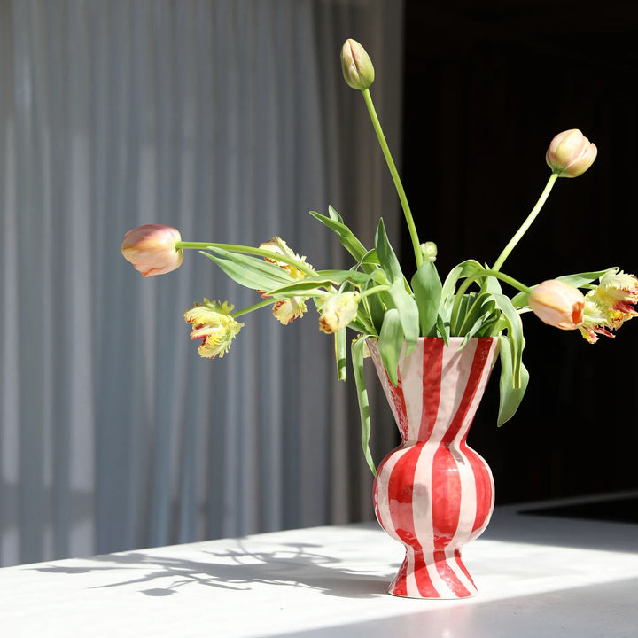 Red Rhombic Vase