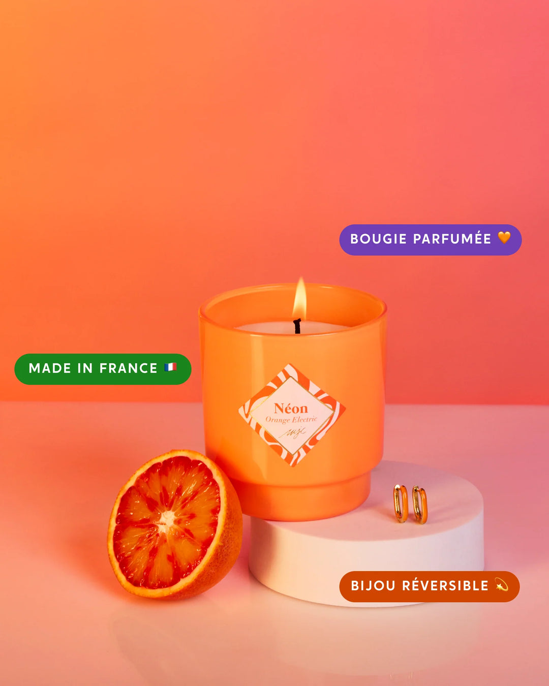 My Jolie Neon Candles & Earrings