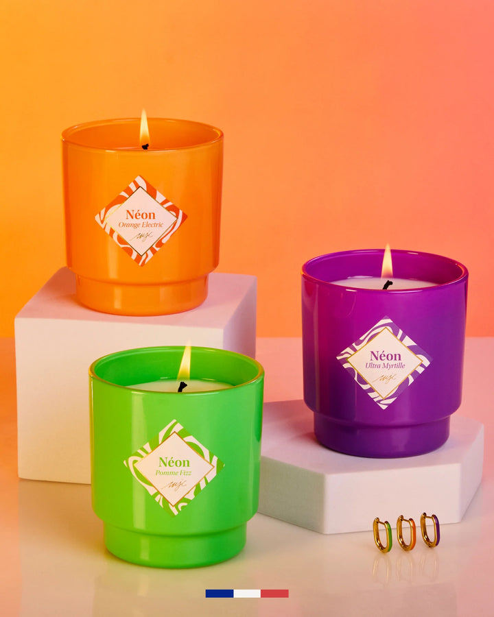 My Jolie Neon Candles & Earrings