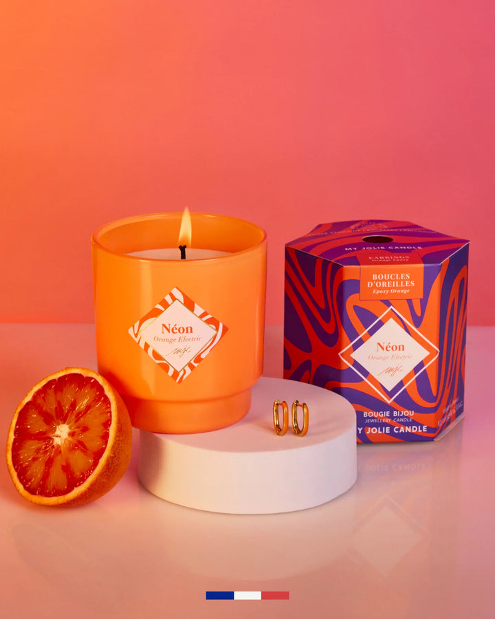 My Jolie Neon Candles & Earrings