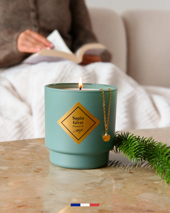 My Jolie Frosted Fir Tree Jewel Candle