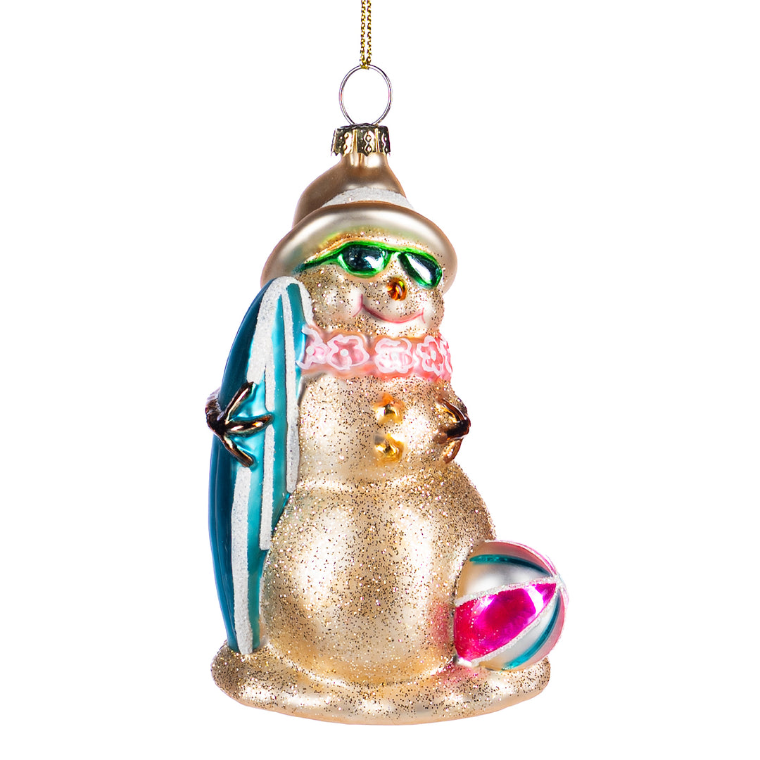 Beach Surfer Santa Decoration