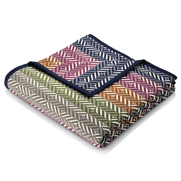 Diamond Stripe Blanket Red